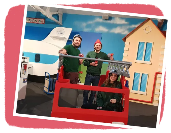 L'histoire de Palomano est avant tout une histoire de famille, une fratrie aventureuse, qu'on retrouve ici dans un des décors des parcs 